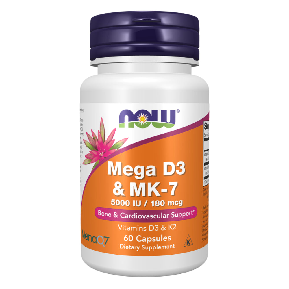 NOW MEGA D-3 & MK-7 – 60 VCAPS