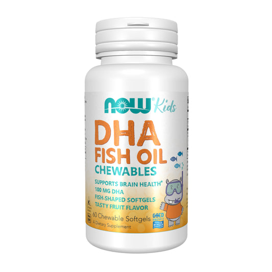 NOW DHA 100mg CHEWABLE SGELS-60 SGELS
