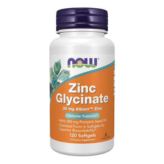 NOW ZINC GLYCINATE 30mg -120
