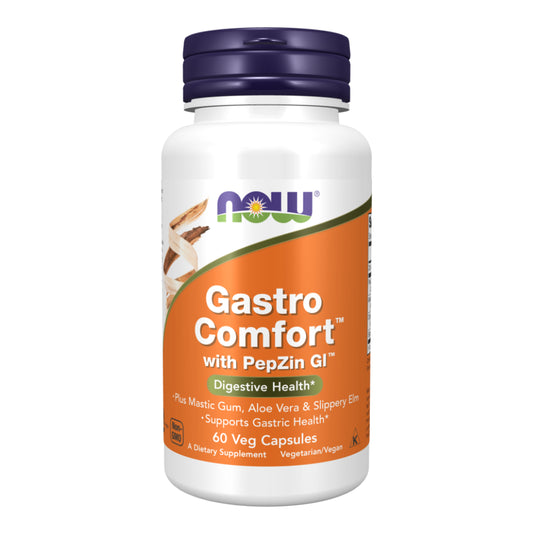 NOW GASTRO COMFORT WITH PEPZIN GI -60 VCAPS