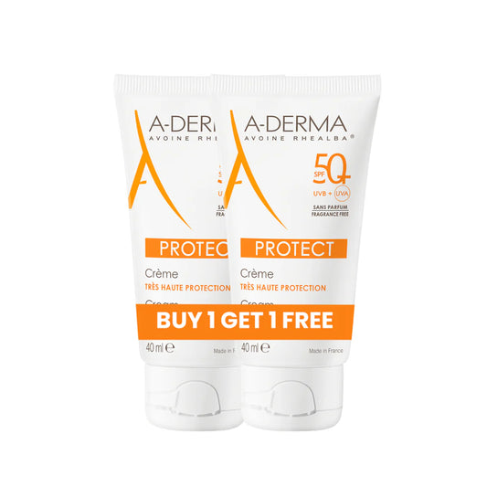 BUY 1 GET 1 A-DERMA PROTECT FRAGRANCE FREE FACE SUNSCREEN FOR DRY, SENSETIVE SKIN 40ML