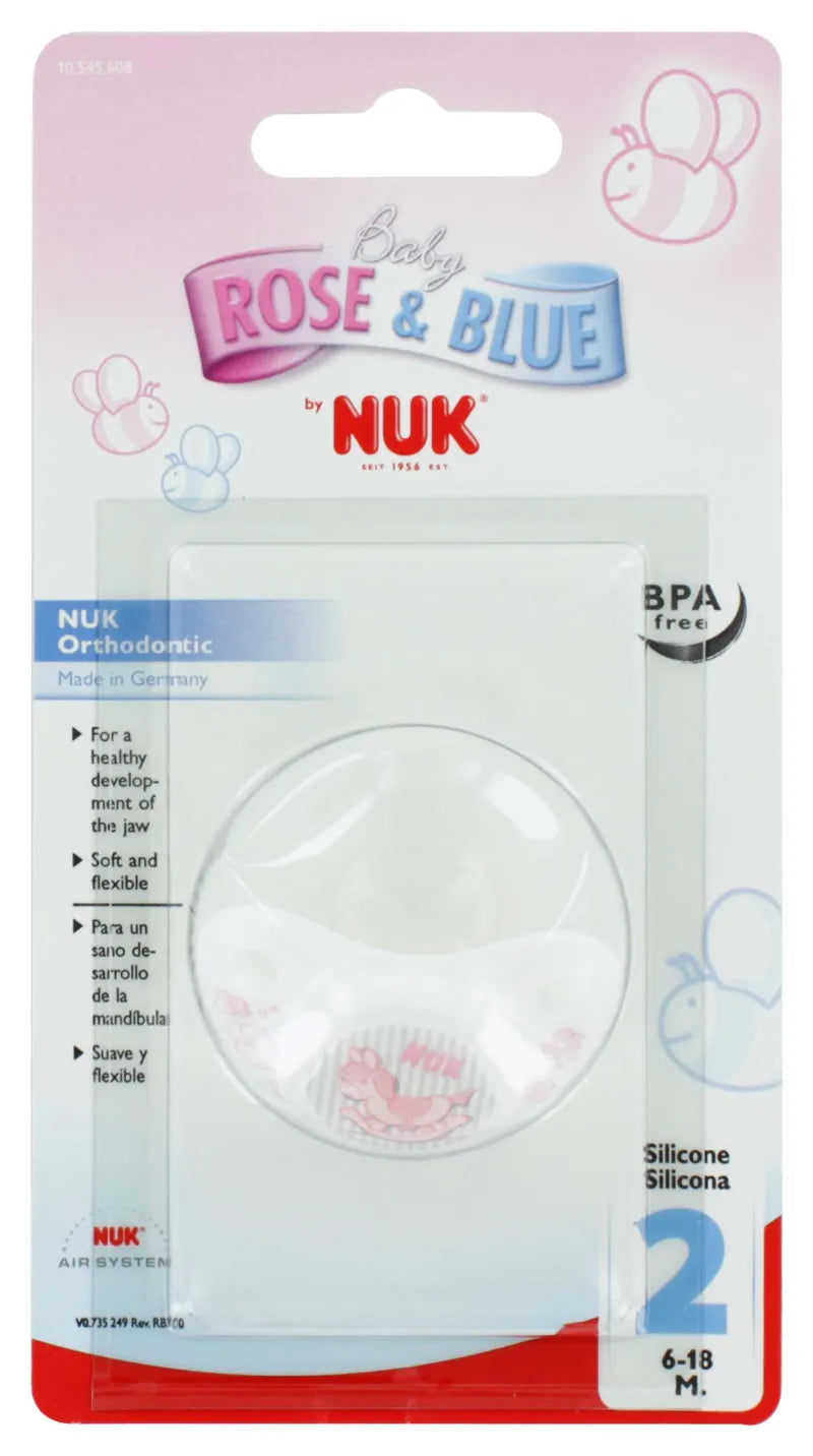 NUK BABY ROSE & BLUE PACIFIER 6-18M