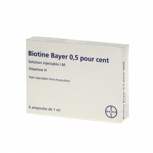 BIOTINE BAYER 0.5% 6 AMPOULES