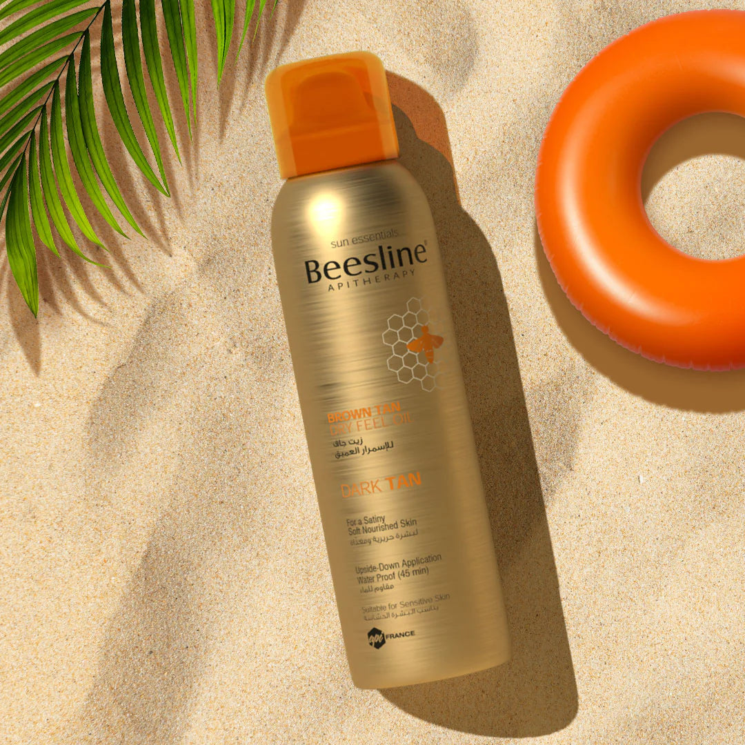 BEESLINE BROWN DRY TAN DRY FEEL OIL - DARK TAN