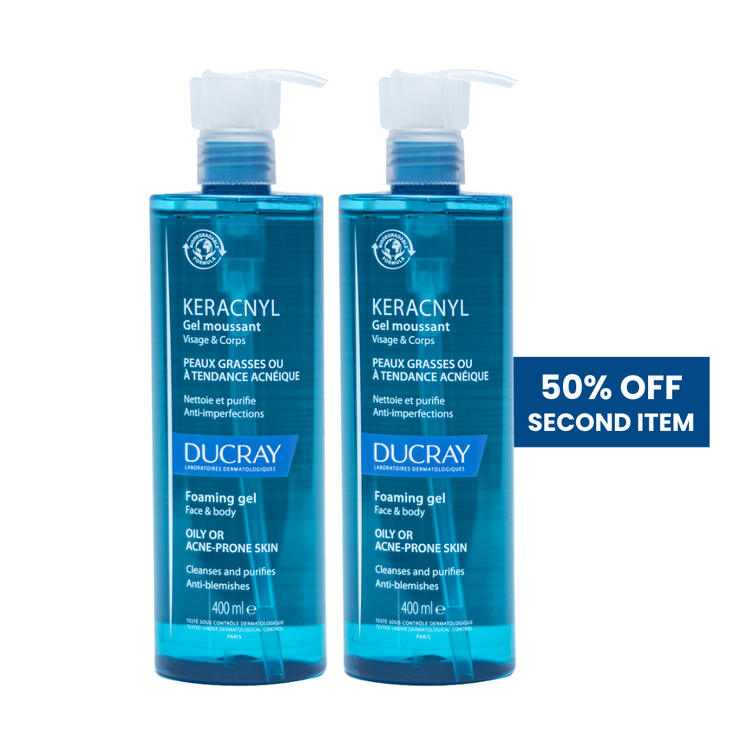 DUCRAY KERACNYL GEL MOUSSANT 400ML 50% ON 2ND