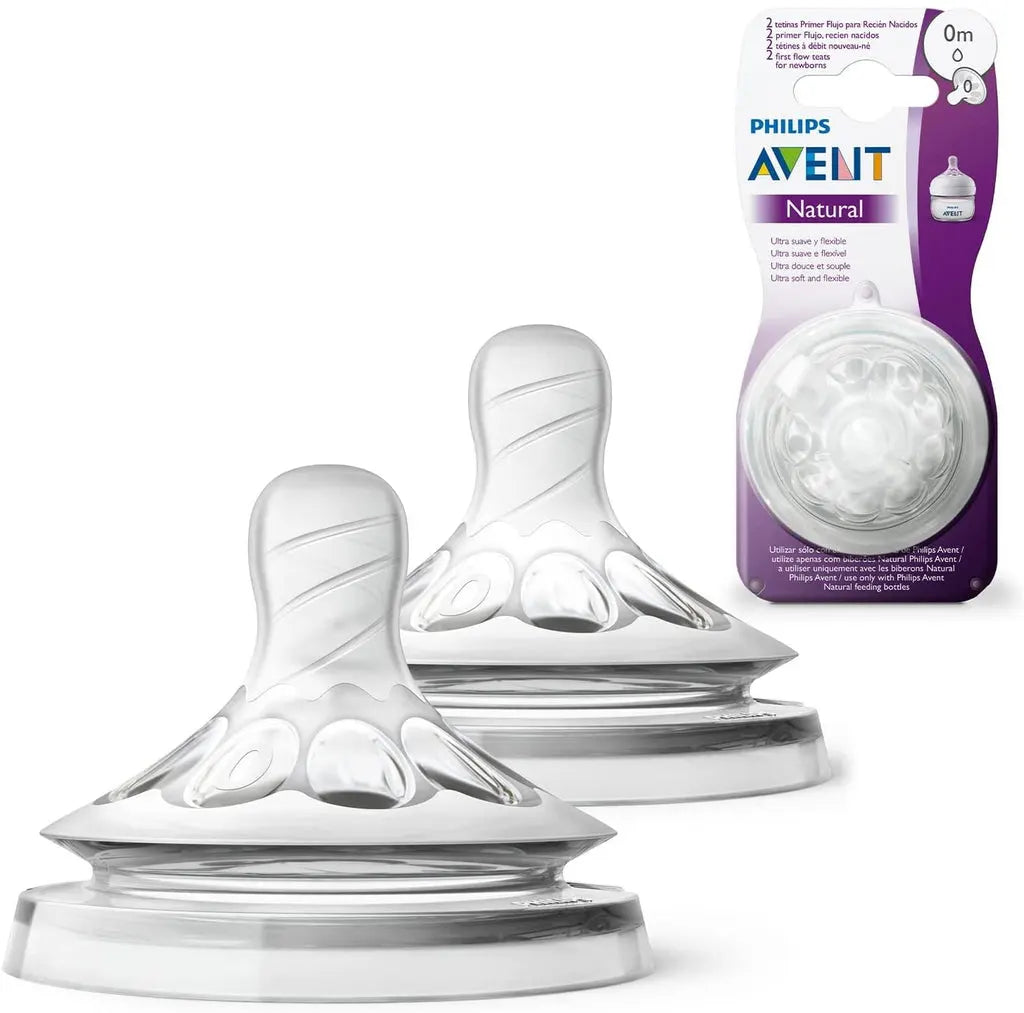 AVENT DISPOSABLE SILICONE TEATS NATURAL 0M+ FIRSTFLOW