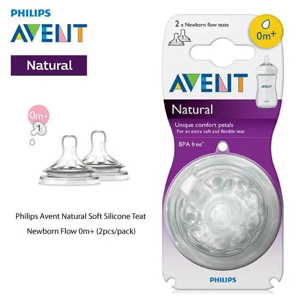 AVENT DISPOSABLE SILICONE TEATS NATURAL 0M+ NEWBORN