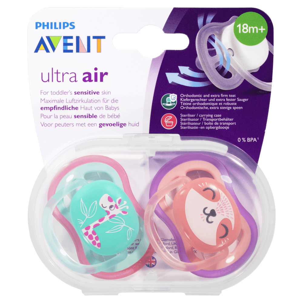 AVENT SOOTHER ULTRA AIR 18M+ PINK