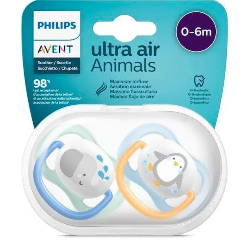 AVENT SOOTHER ULTRA AIR 0-6M ANIMAL GREEN