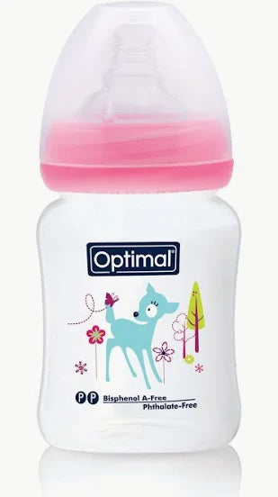 OPTIMAL ROUND BOTTLE PINK+WHITE 180ML