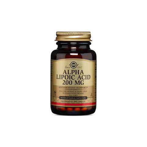 SOLGAR ALPHA LIPOLIC ACID 200MG