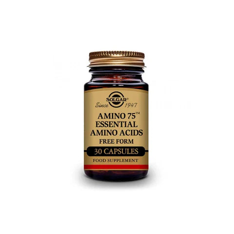 SOLGAR AMINO 75 ESSENTIAL AMINO-ACIDS FREE FORM 30CAP