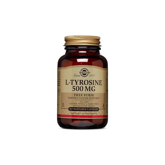 SOLGAR L-TYROSINE 500MG FREE FORM 50CAP