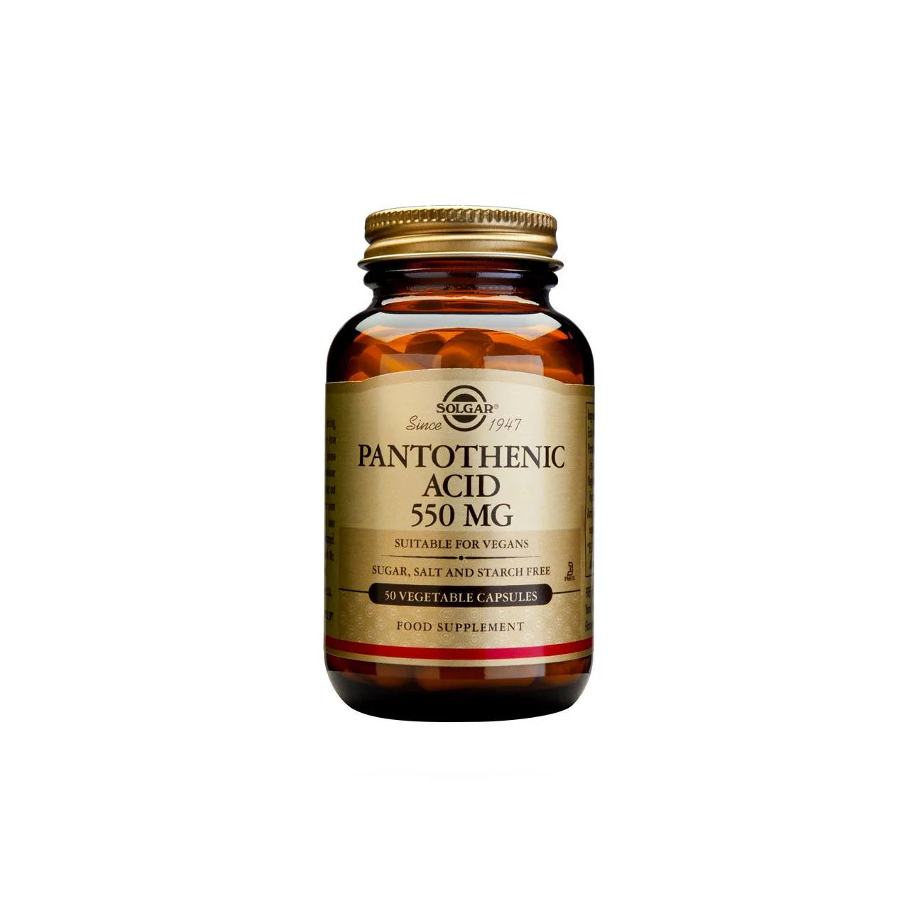 SOLGAR PANTOTHENIC ACID 550MG 50 CAP