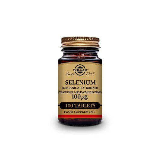 SOLGAR SELENIUM ORGANICALLY BOUND YEAST-FREE 100UG 100TAB