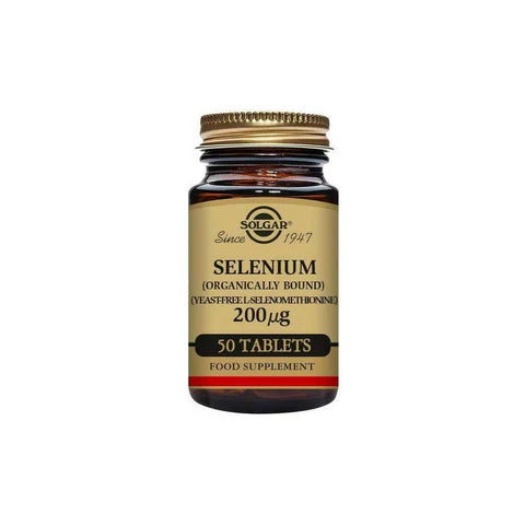 SOLGAR SELENIUM ORGANICALLY BOUND YEAST FREE 200UG 50TAB