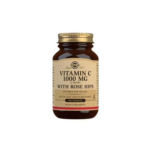 SOLGAR VITAMIN C 1000MG WITH ROSE HIPS 100 TAB