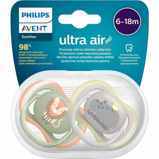 AVENT SOOTHER ULTRA AIR 6-18M GREY