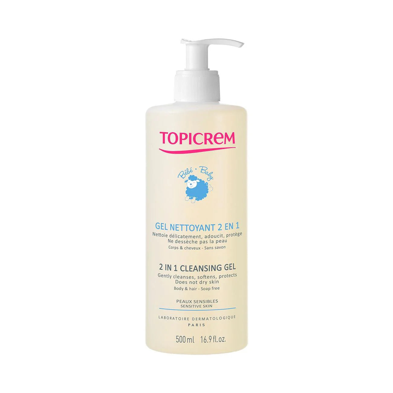 TOPICREM BABY 2 IN 1 CLEANSING GEL 500ML